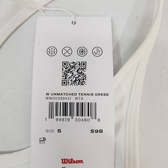 Wilson Size Small Unmatched Lined Tennis Dress White Active Wear - Picture 4 of 9